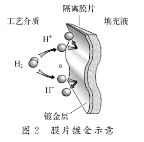 膜片鍍金示意