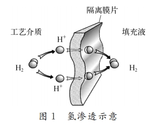 氫滲透示意