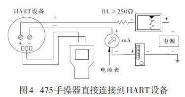475手操器直接連接到 HART設(shè)備